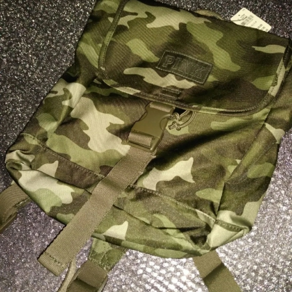 VS PINK camo back pack